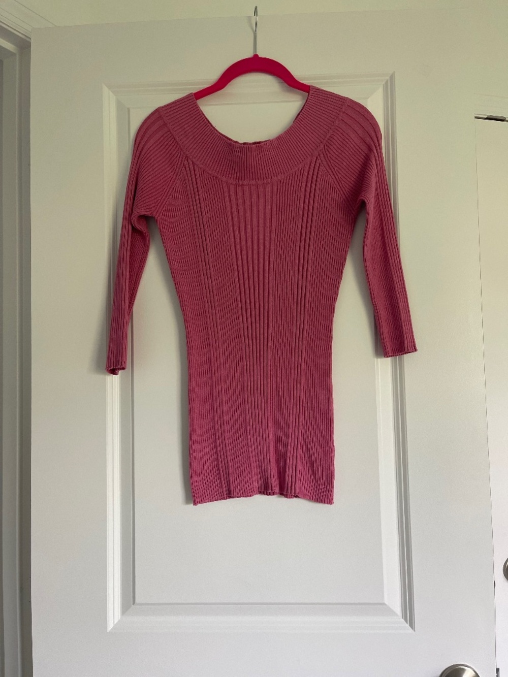 It’s Our Time Pink Ribbed Long Sleeve Shirt Women’s Size Large
